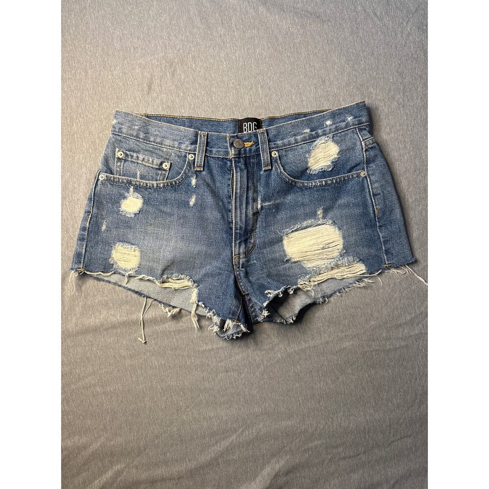 BDG Urban Outfitters Jean Shorts 27 Mid Rise Distressed Womens